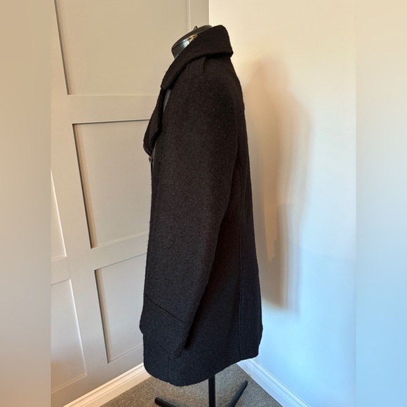 LONDON FOG Wool Blend Charcoal Zip Up Coat - Picture 4 of 10